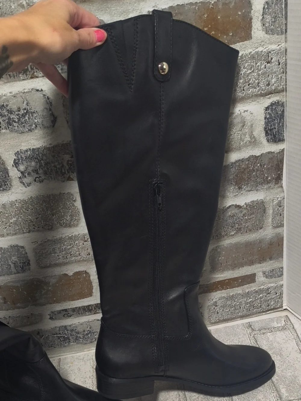 INC International Concepts Fawne Leather Knee High Boots Size 8 NEW